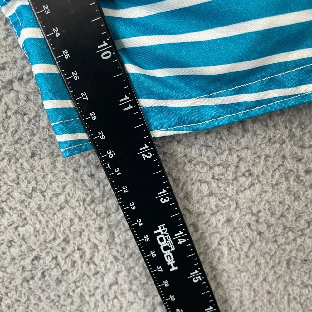 Ocean Pacific OP Swim Trunks Men XL White Blue Striped Lined Beach Surf